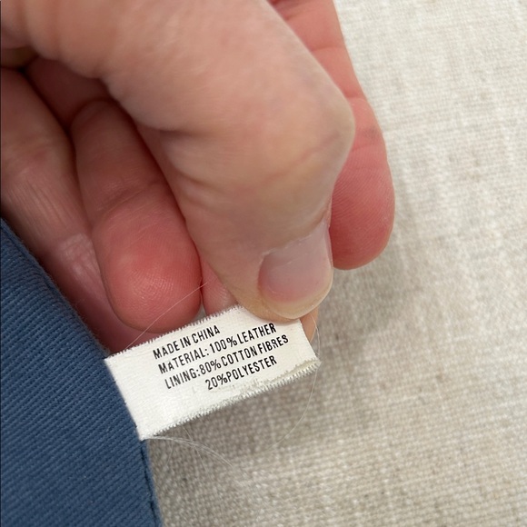 Christopher Kon Crossbody Bag Blue Leather Large Travel Tan Buckles - Picture 9 of 16